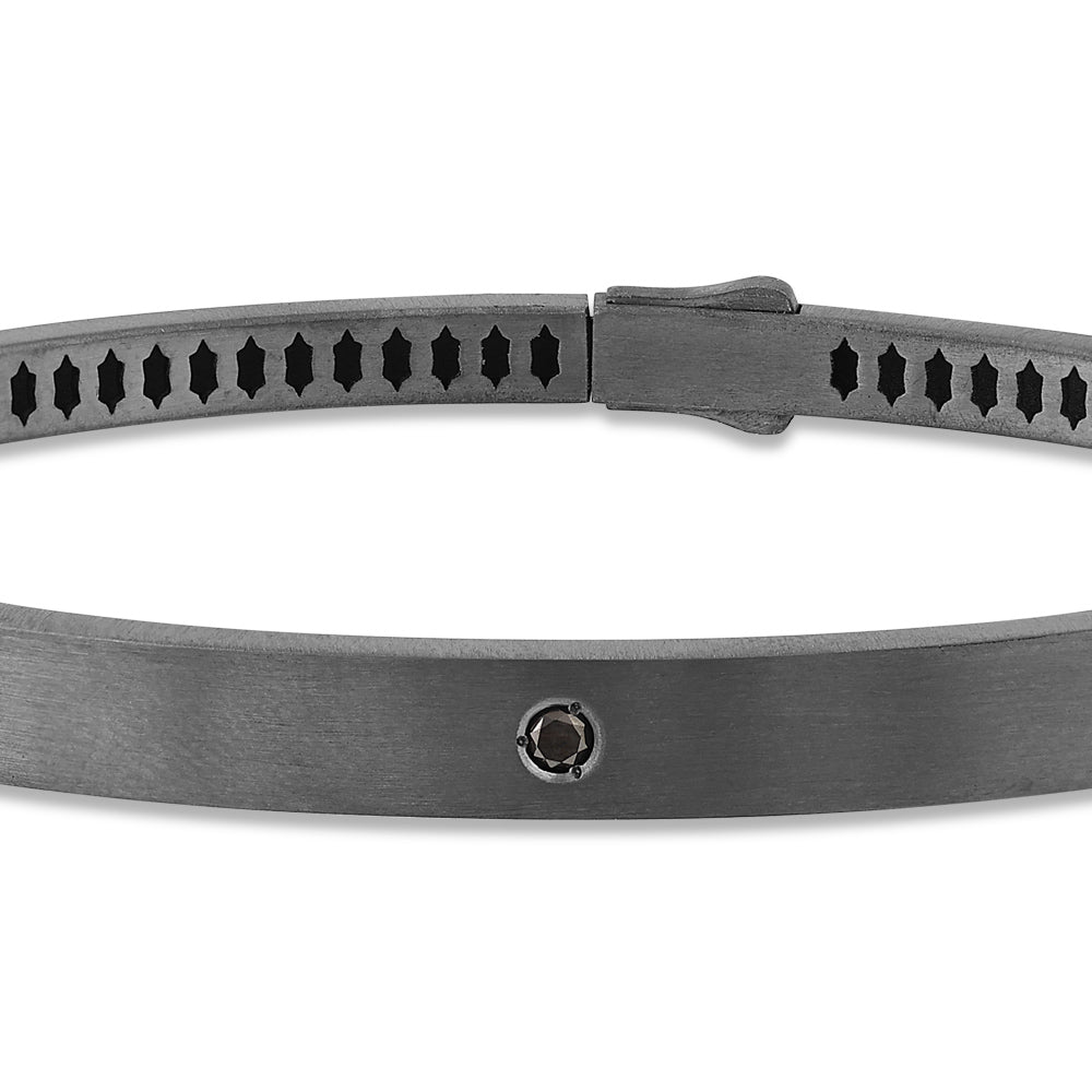 Herren Silber Diamantarmband