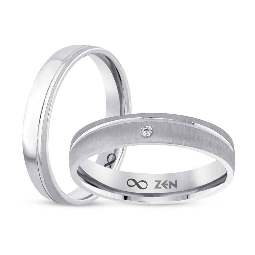 0.01 ct. Modern Wedding Ring for Women