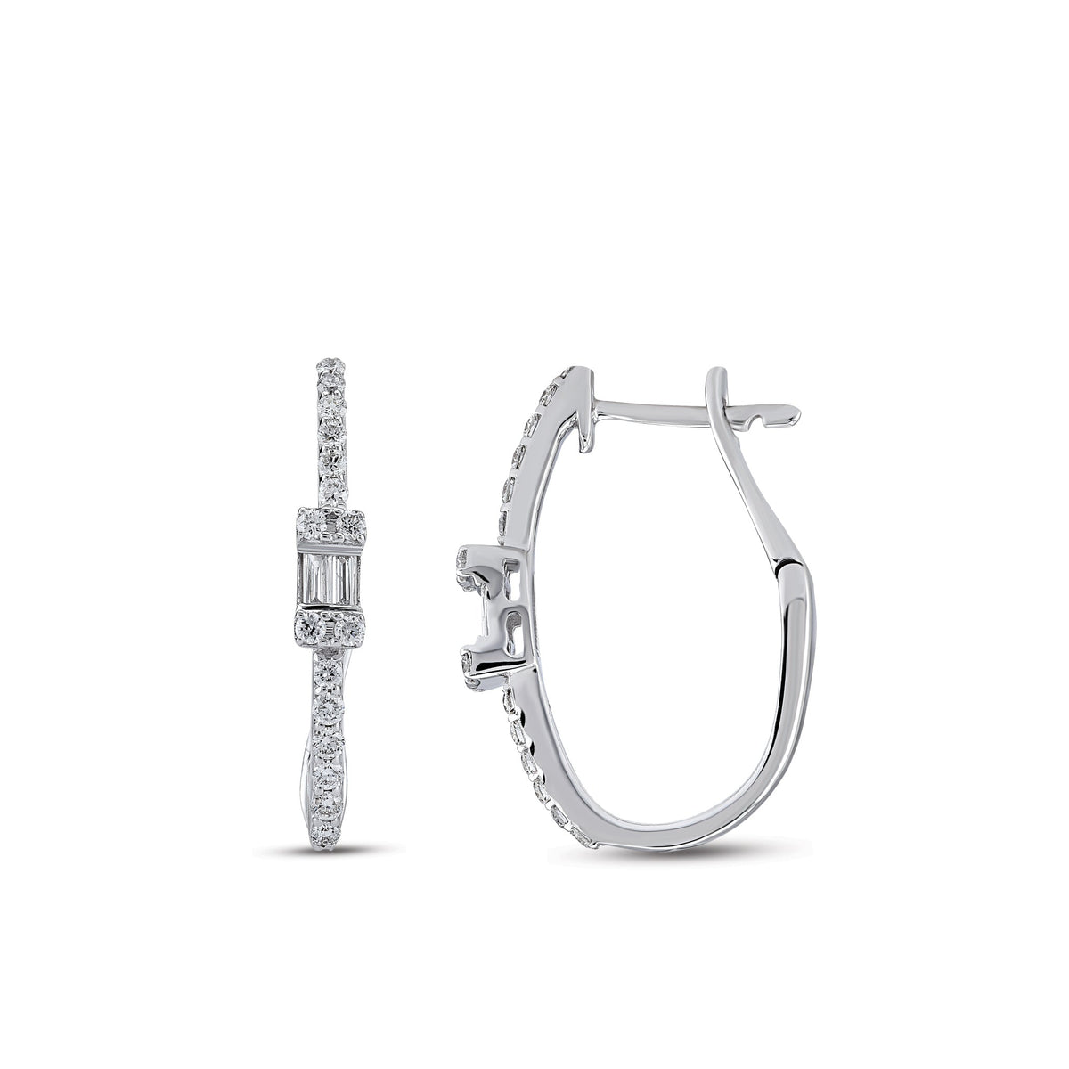 0.43 ct. Baguette Diamant Ohrringe