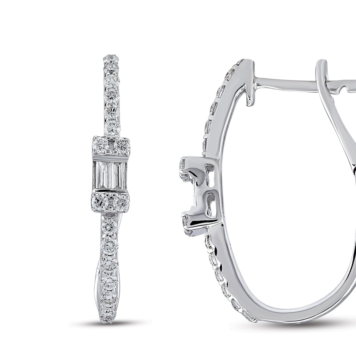 0.43 ct. Baguette Diamant Ohrringe