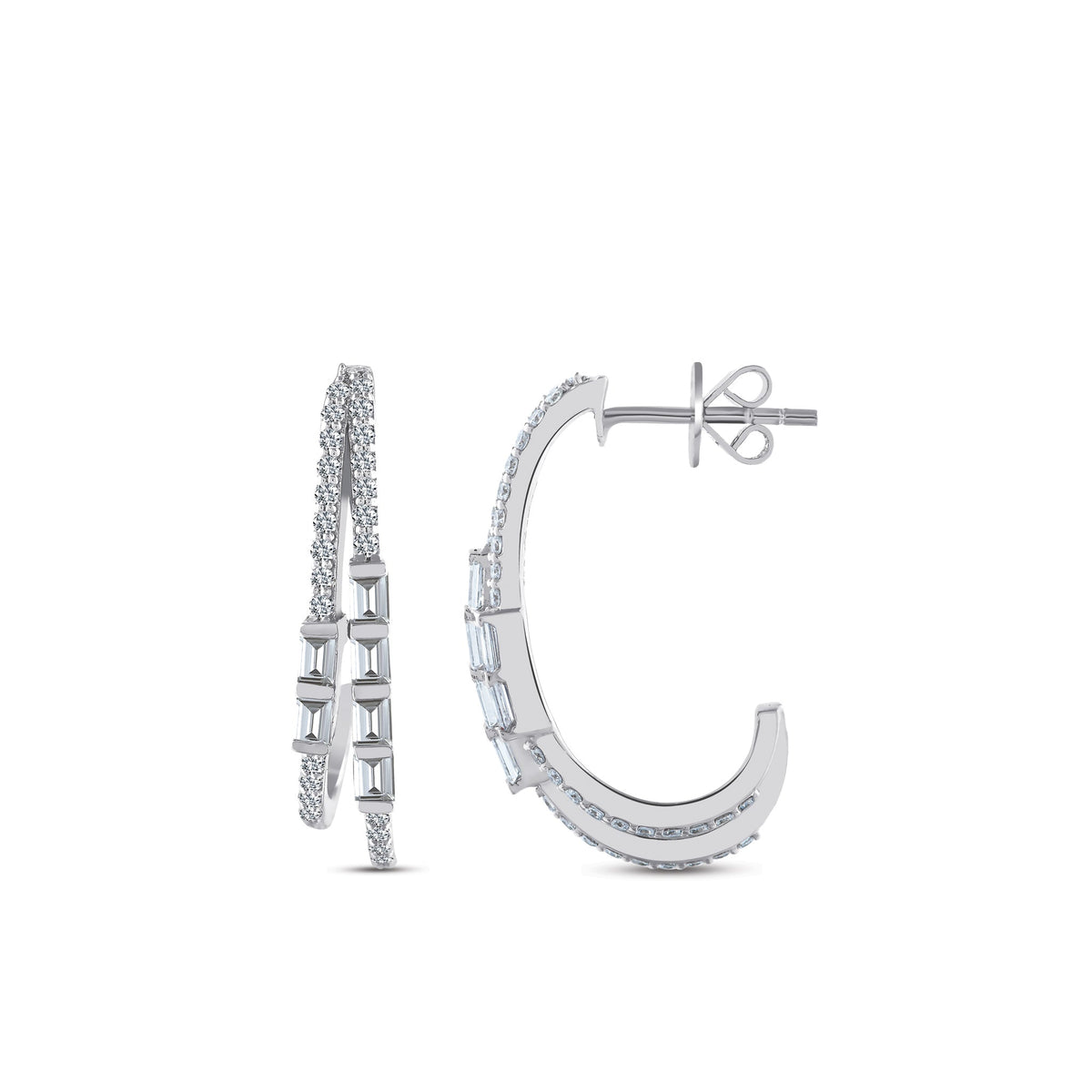 1.15 ct. Creolen Diamant Ohrringe