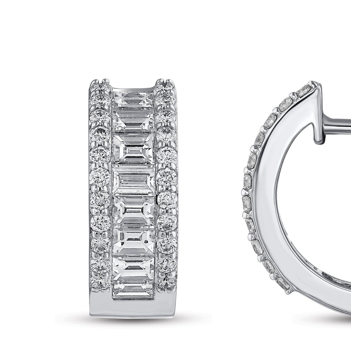 1.24 ct. Baguette Diamond Earrings