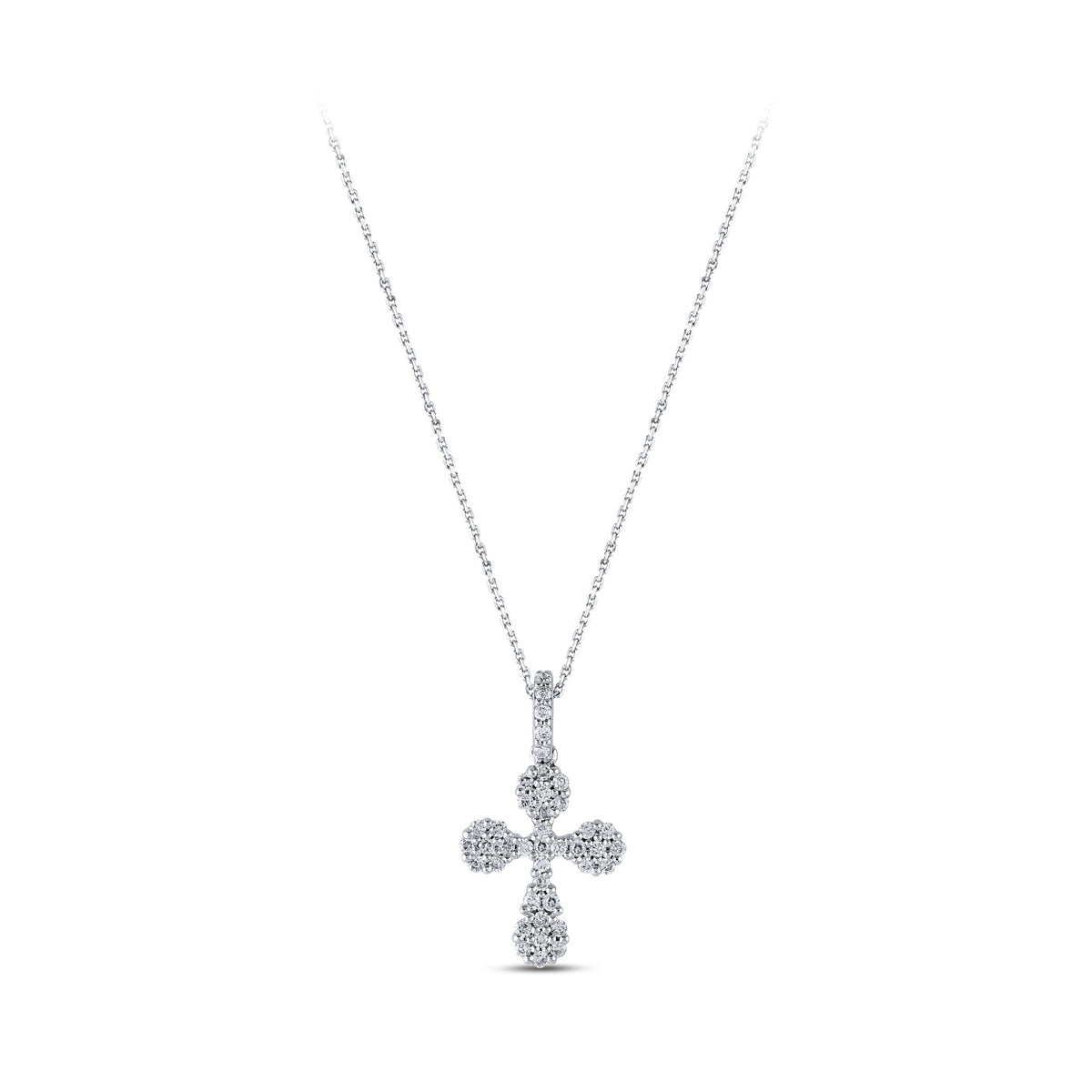 0.16 ct. Halskette mit Kreuzanhänger