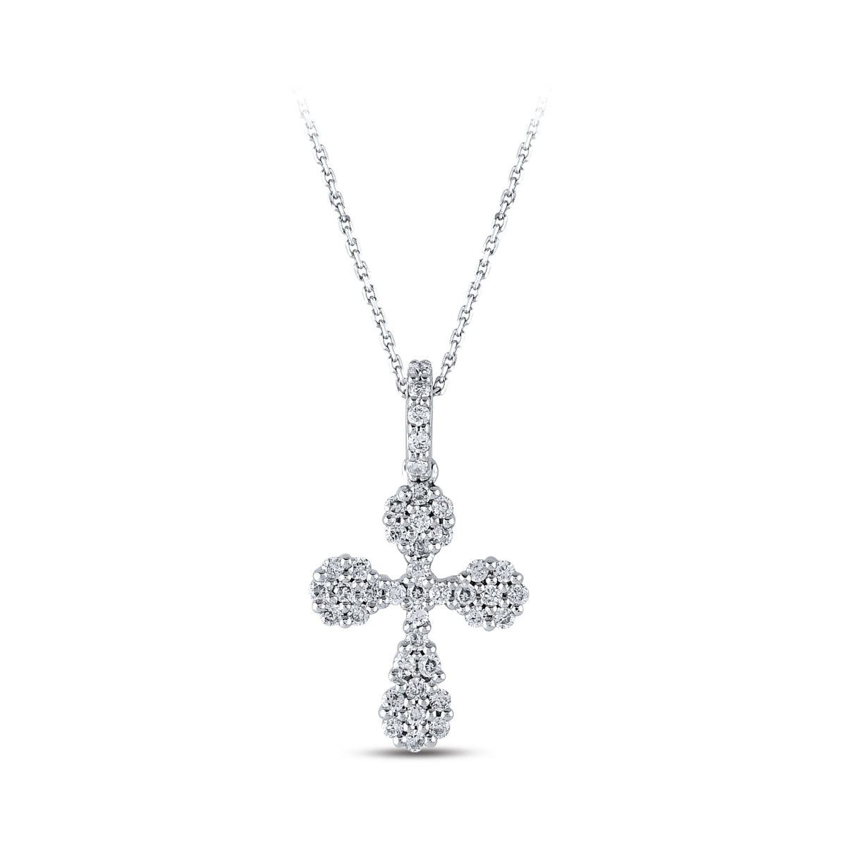 0.16 ct. Halskette mit Kreuzanhänger