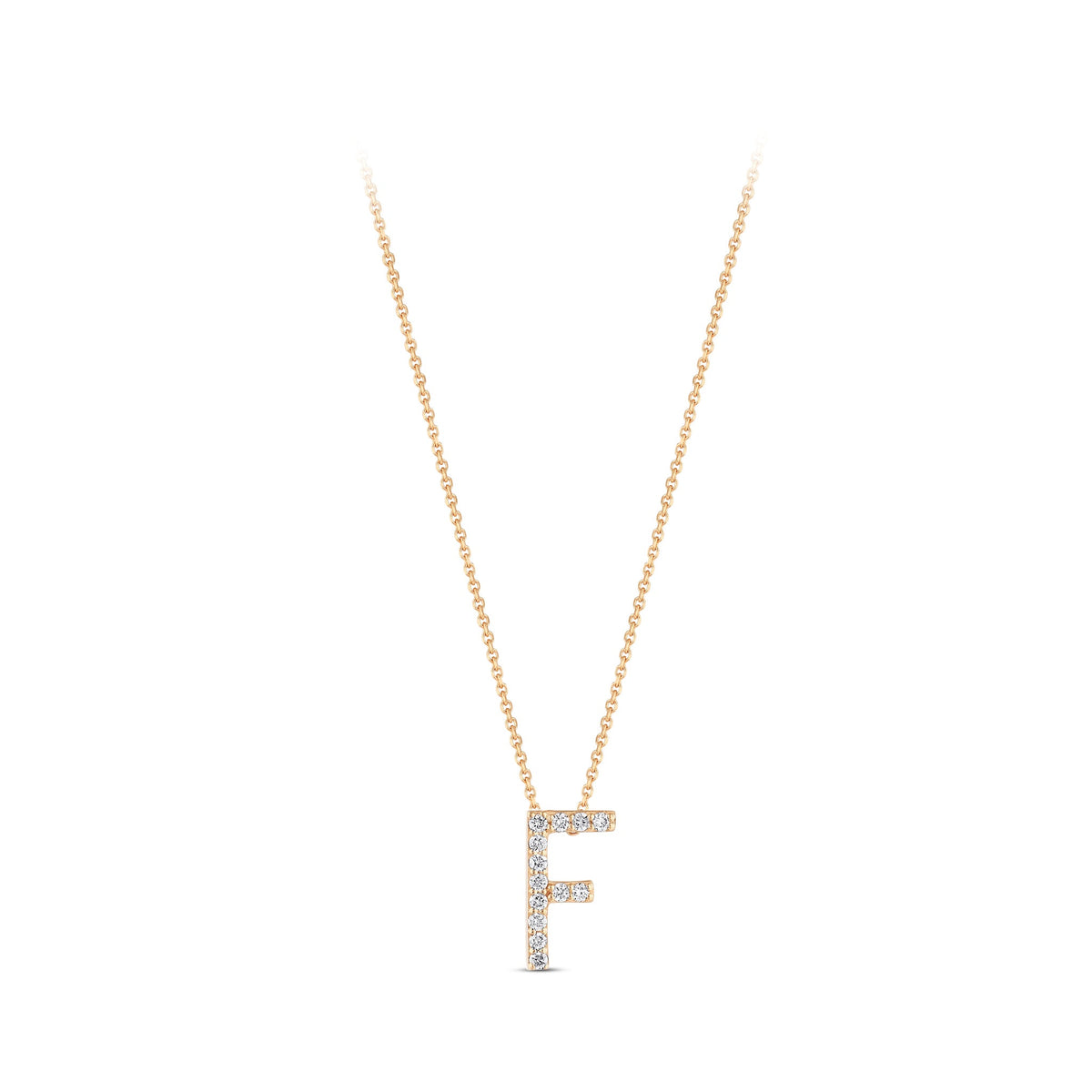 0.08 ct. Buchstaben F Diamant Halskette