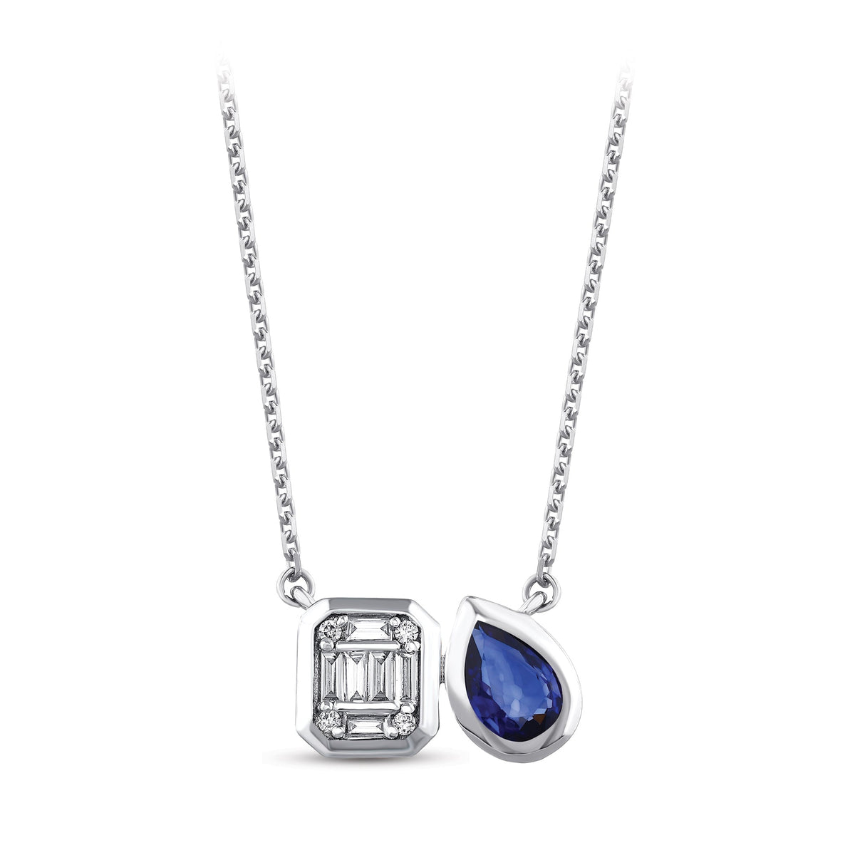 0.52 ct. Saphir Halskette