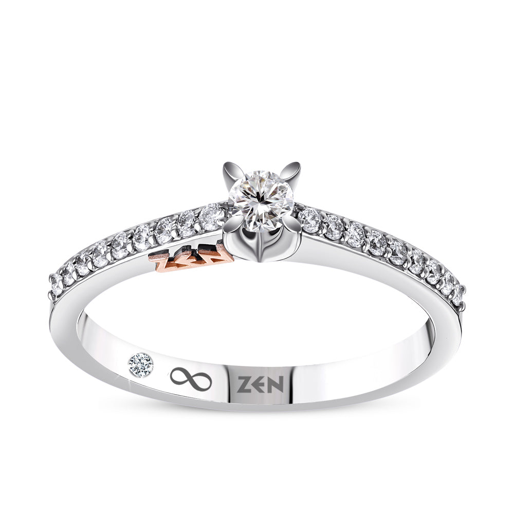 0.27 ct. Seitenstein Diamant Verlobungsring