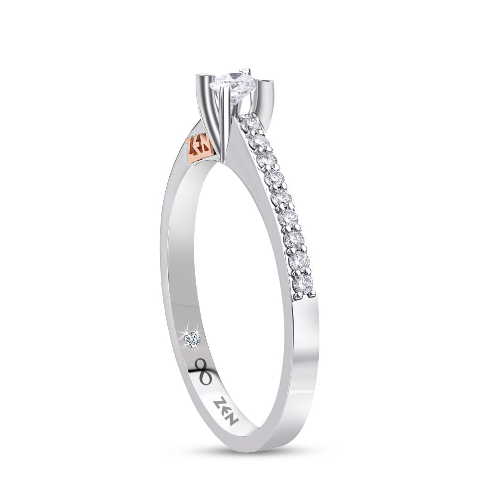 0.27 ct. Seitenstein Diamant Verlobungsring
