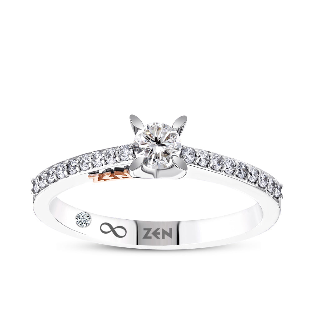 0.37 ct. Seitenstein Diamant Verlobungsring