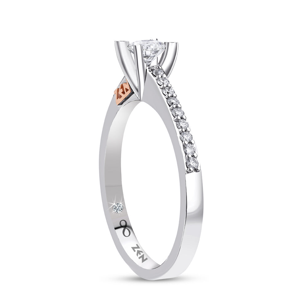 0.42 ct. Seitenstein Diamant Verlobungsring