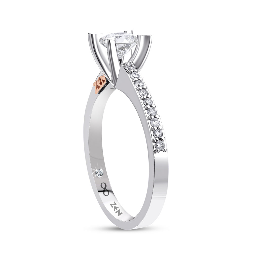 0.67 ct. Sidestone Diamond Engagement Ring
