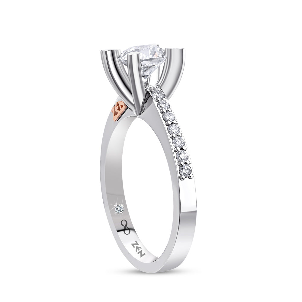 1.00 ct. Seitenstein Diamant Verlobungsring
