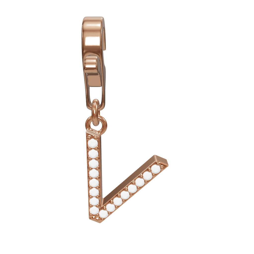 0.09 ct. Charme V Buchstabenanhänger