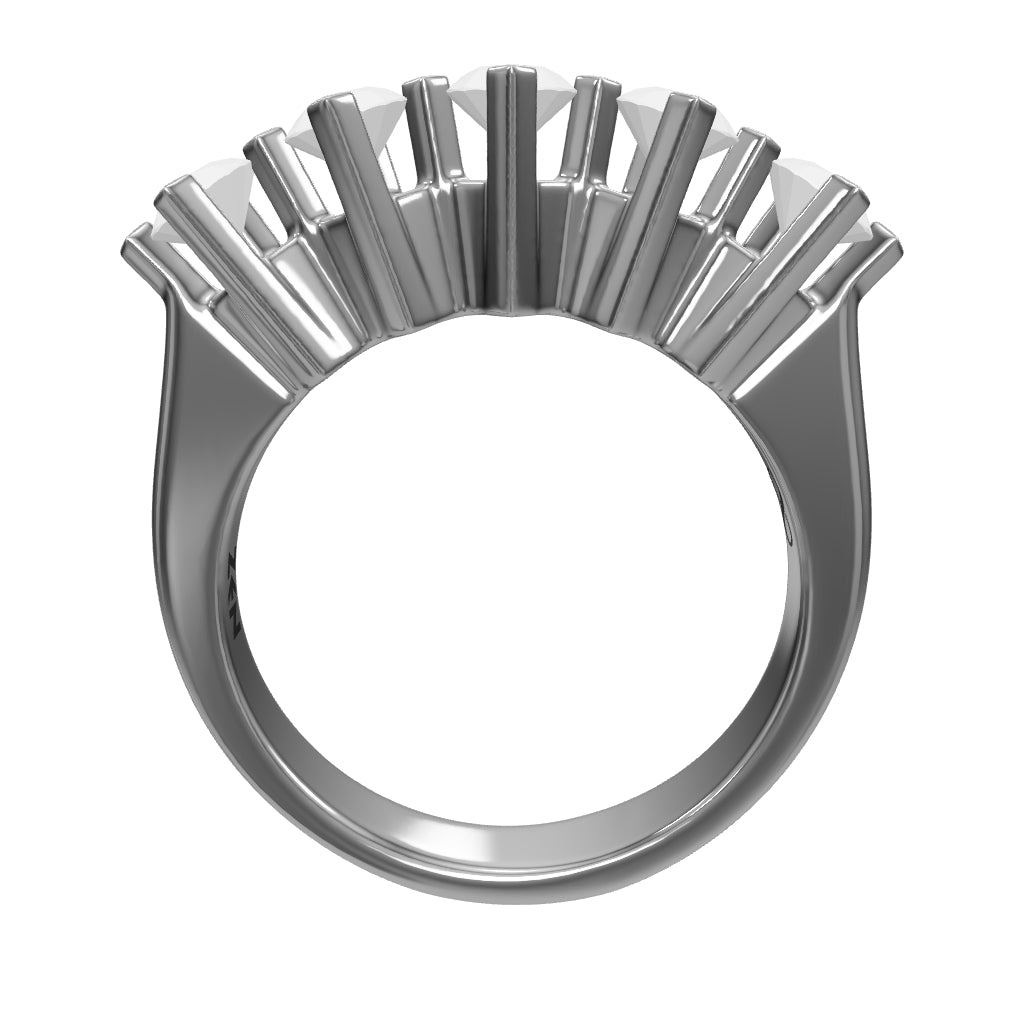 1.00 ct. Fünfstein Diamantring