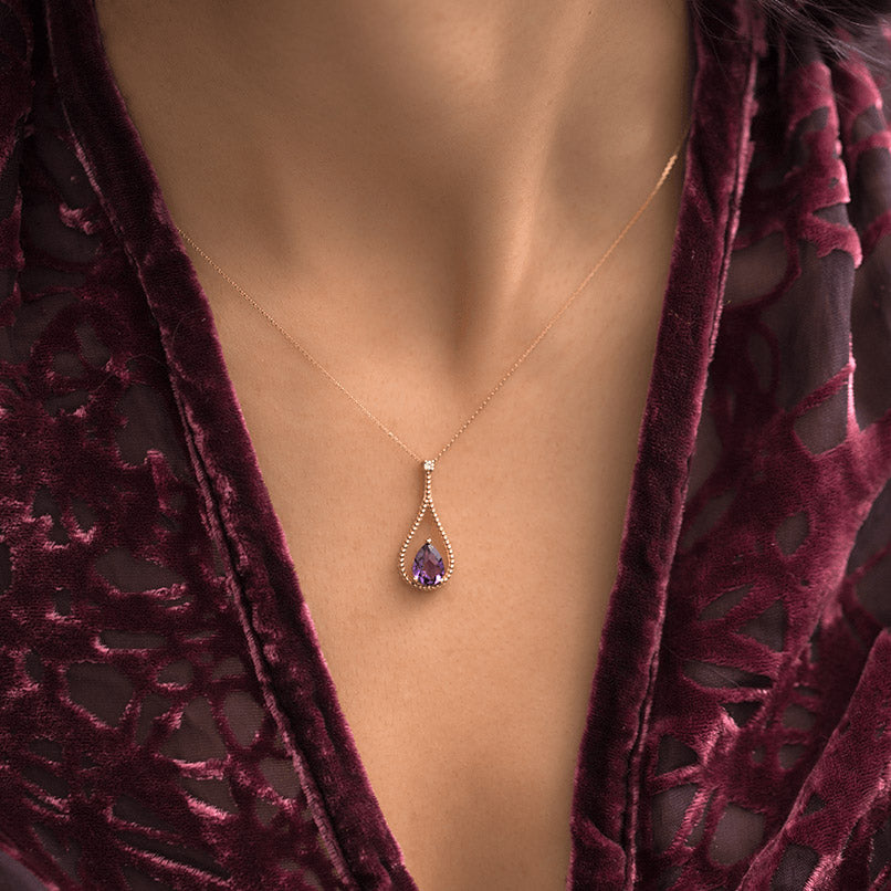 1.33 ct. Amethyst Halskette