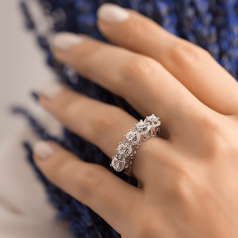 1.10 ct. Fünfstein Diamantring