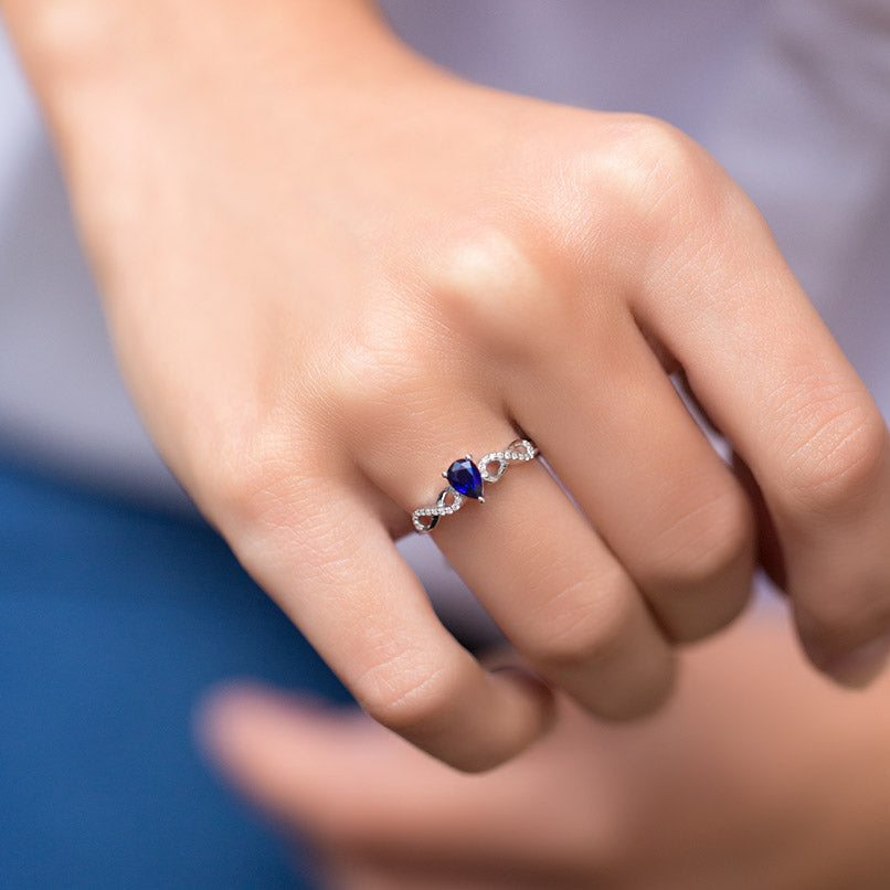 0.48 ct. Saphir Ring