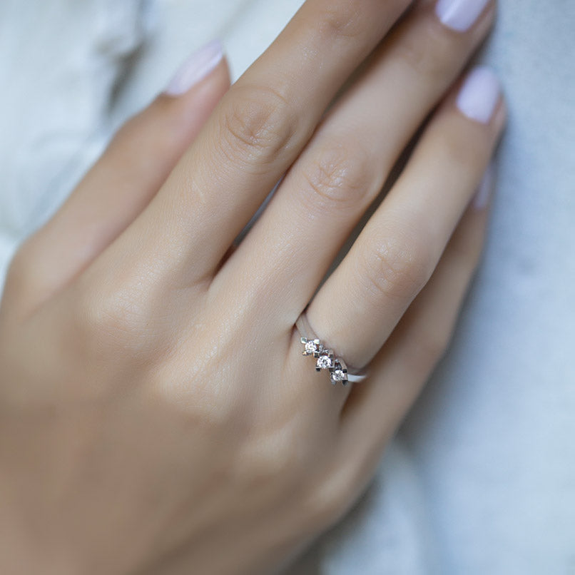 0.18 ct. Tria Diamantring