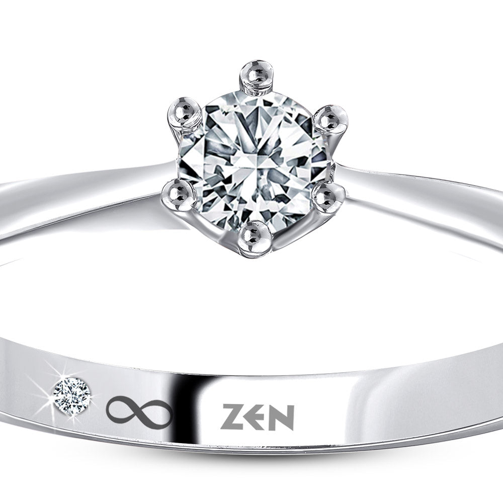 0.41 ct. Solitär Diamant Verlobungsring
