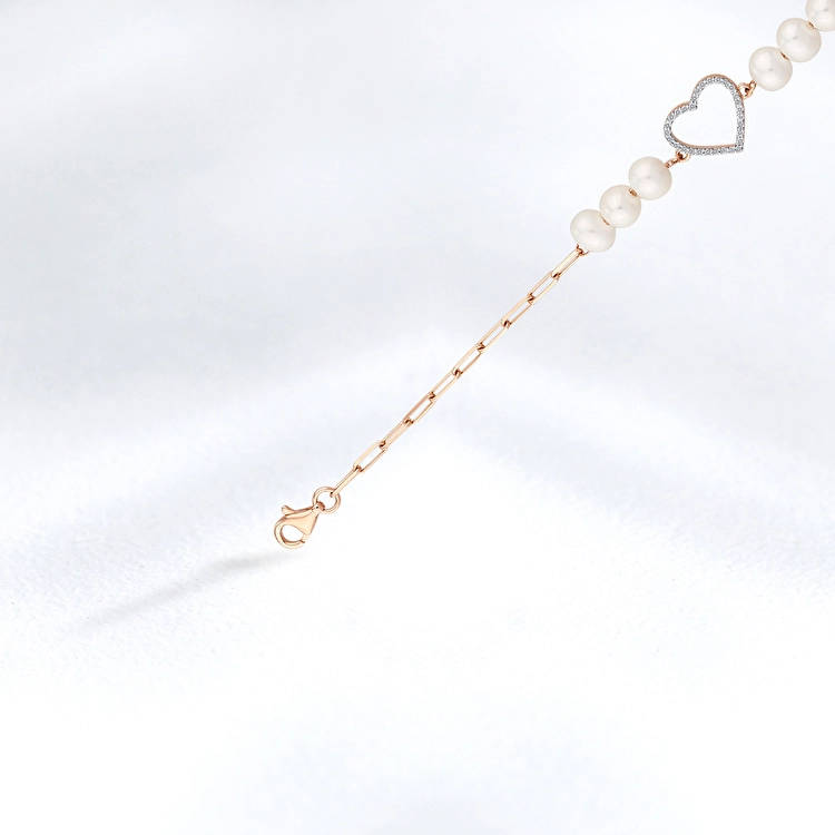 Herz Perlen Armband