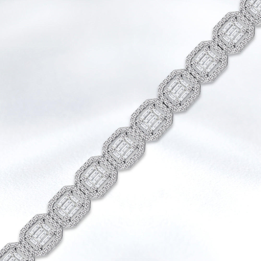 4.85 ct. Baguette Diamantarmband