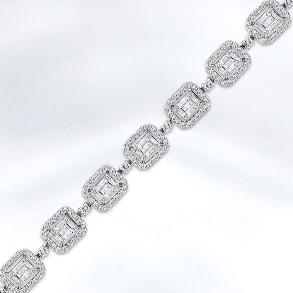 4.75 ct. Baguette Diamantarmband