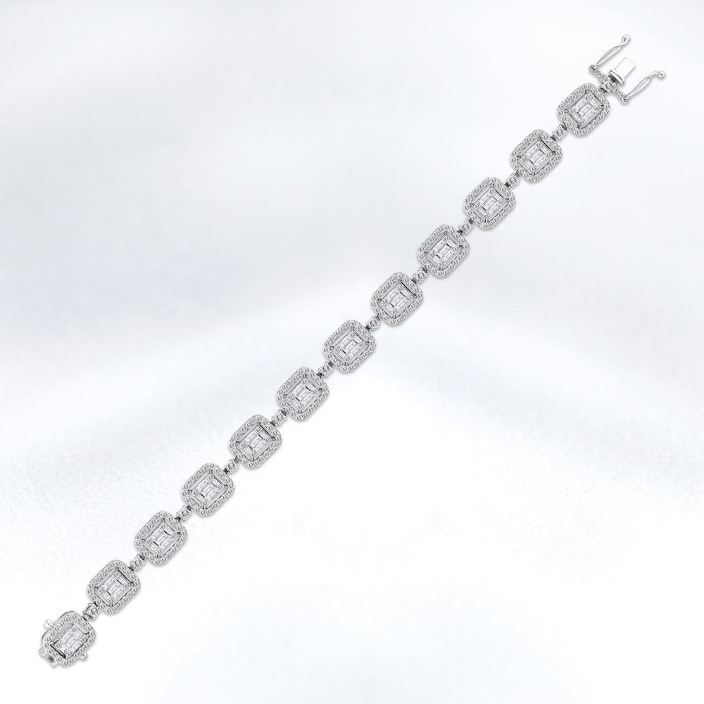 4.75 ct. Baguette Diamantarmband