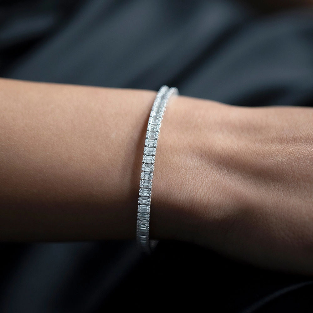 3.58 ct. Baguette Diamantarmband
