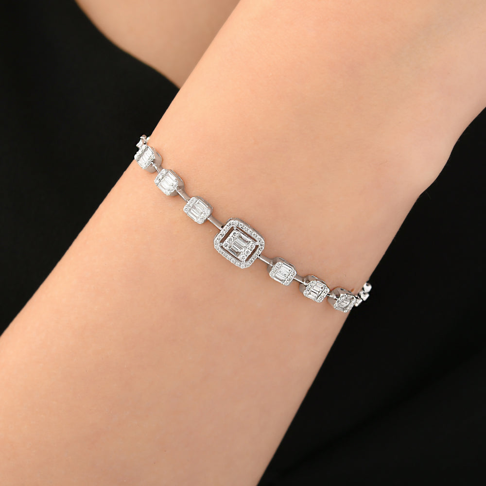 0.80 ct. Baguette Diamantarmband