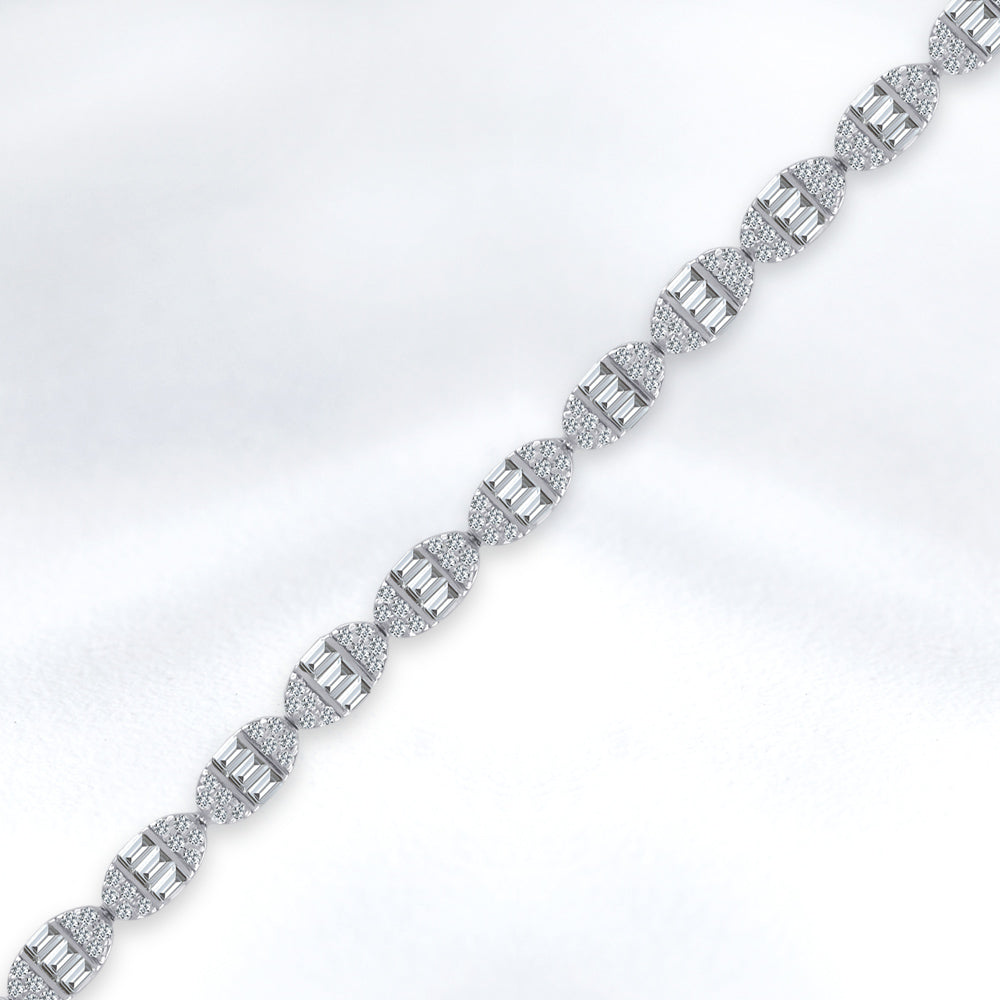 2.74 ct. Baguette Diamantarmband