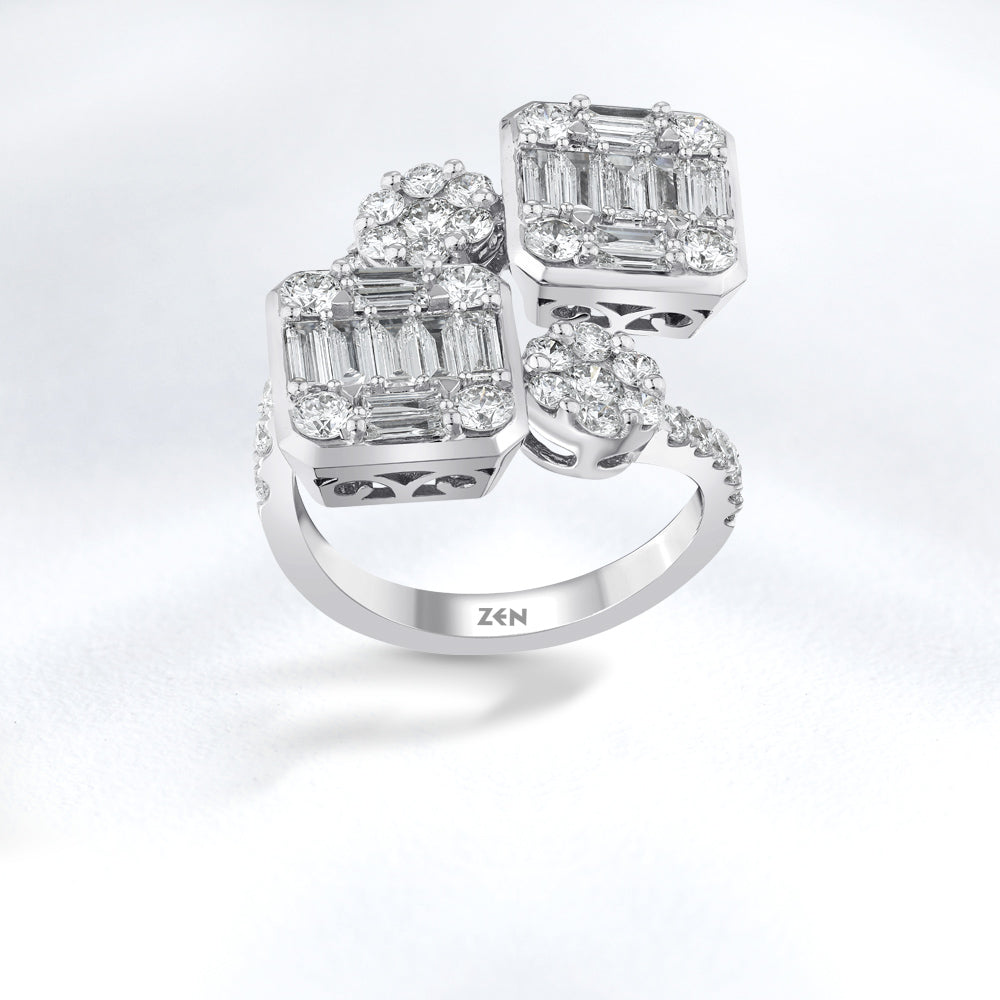 2.06 ct. Baguette Diamantring