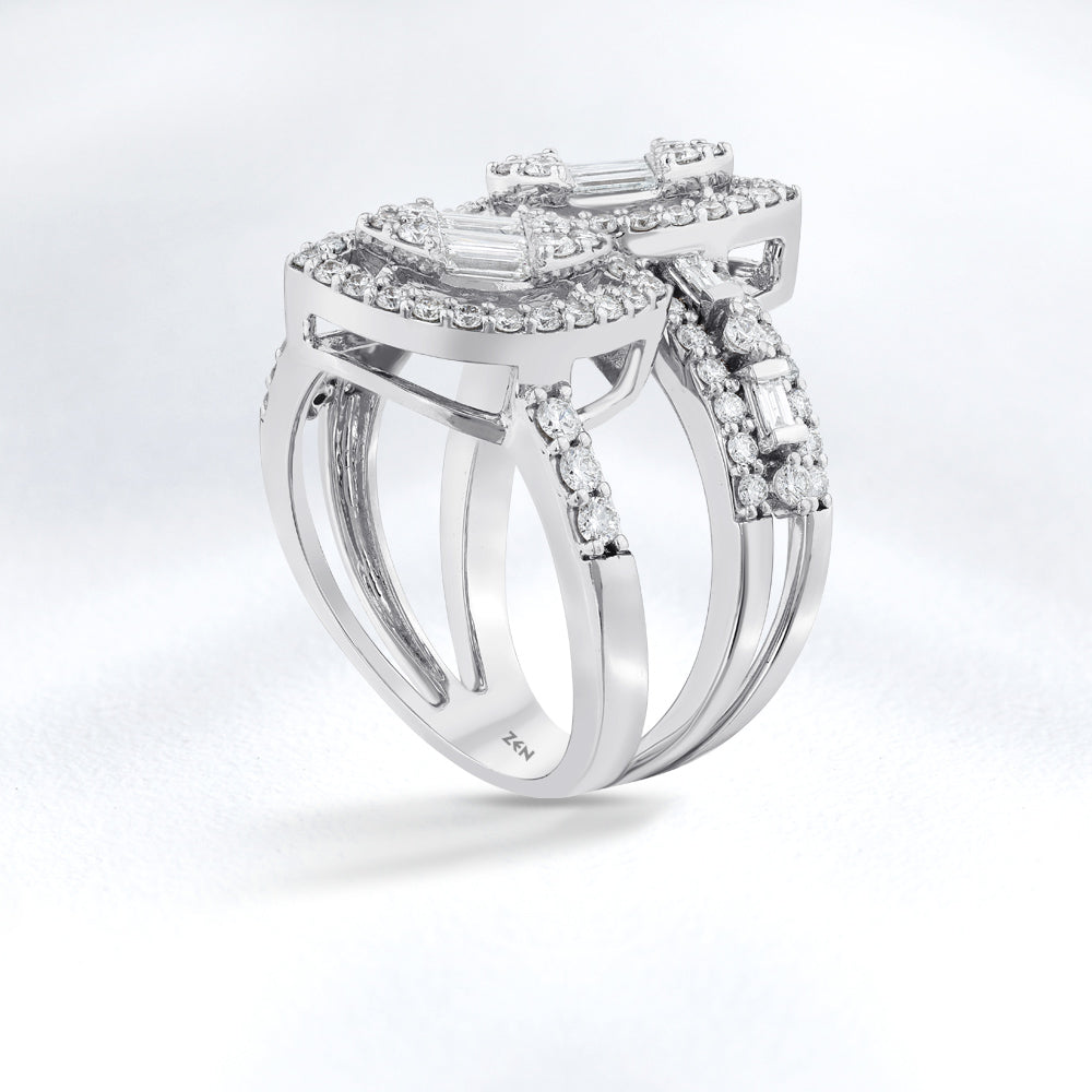1.41 ct. Baguette Diamantring