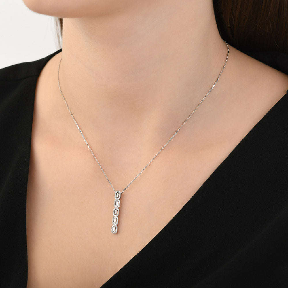 0.33 ct. Baguette Diamond Necklace