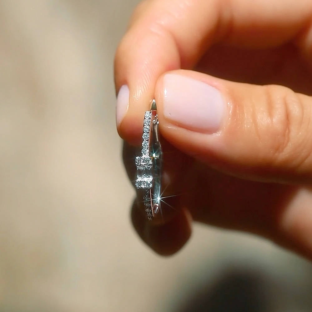 0.43 ct. Baguette Diamant Ohrringe