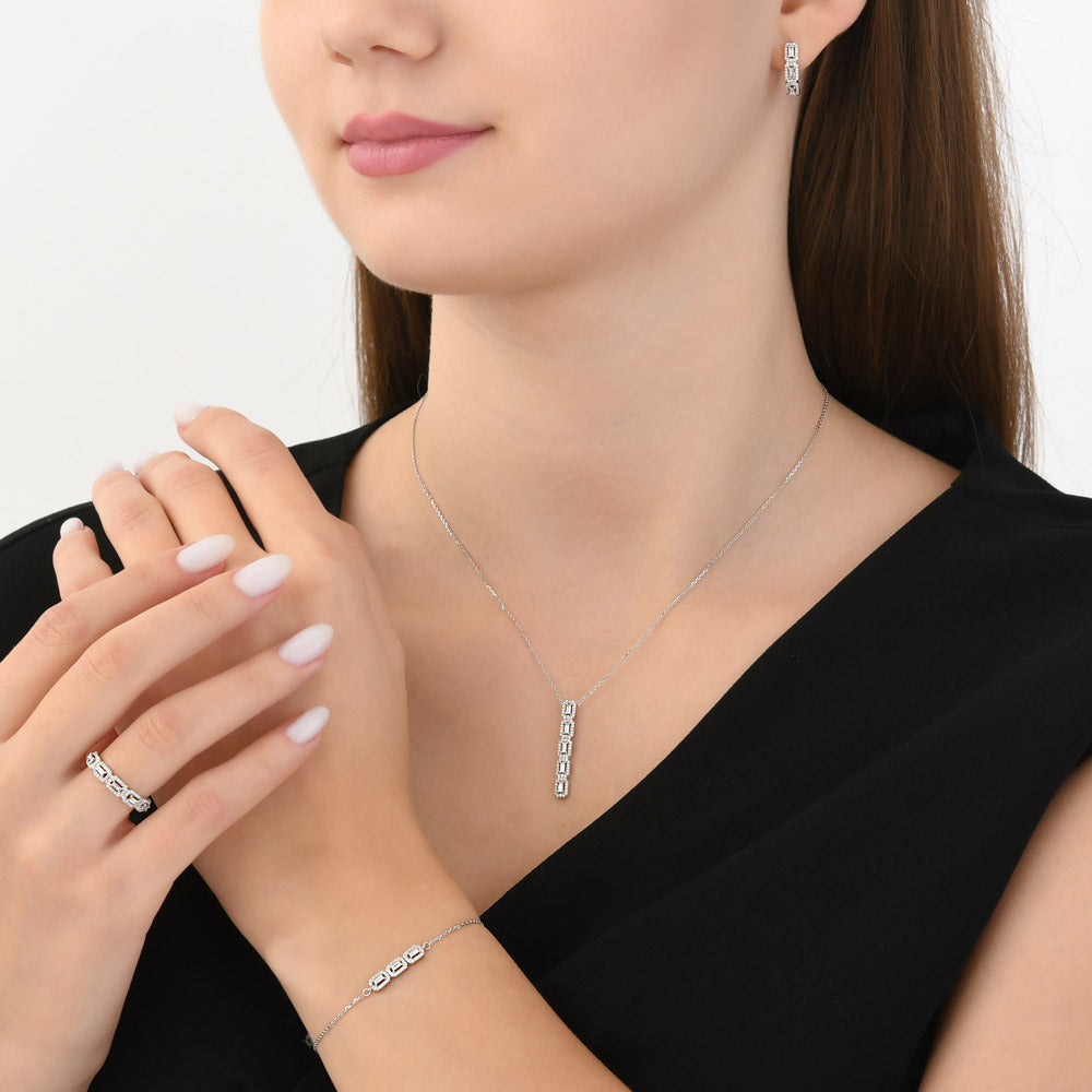 0.39 ct. Baguette Diamant Ohrringe