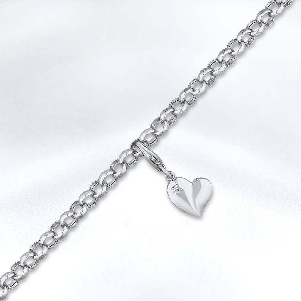 0.02 ct. Charm Herz Armband