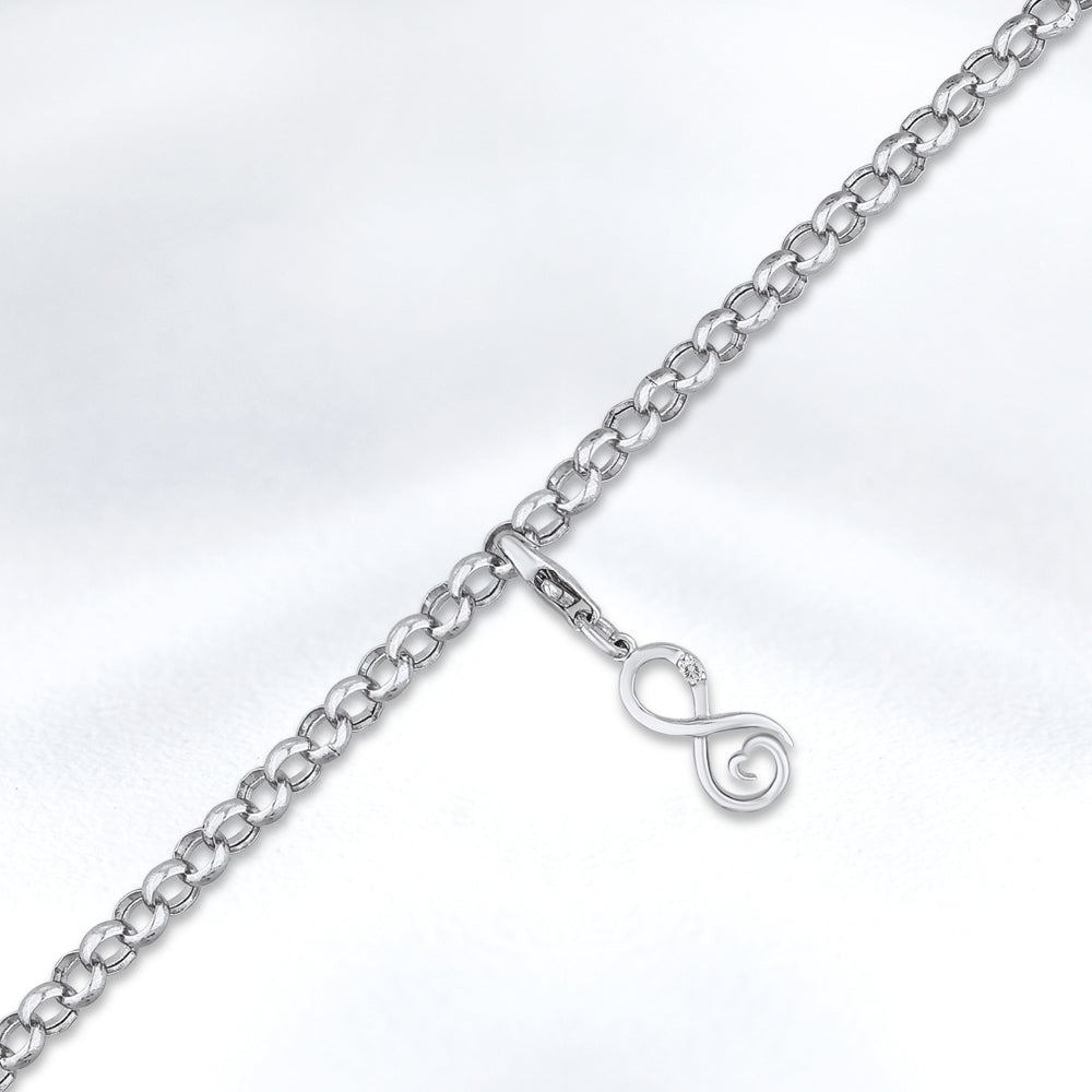 0.02 ct. Charm Unendliche Liebe Armband