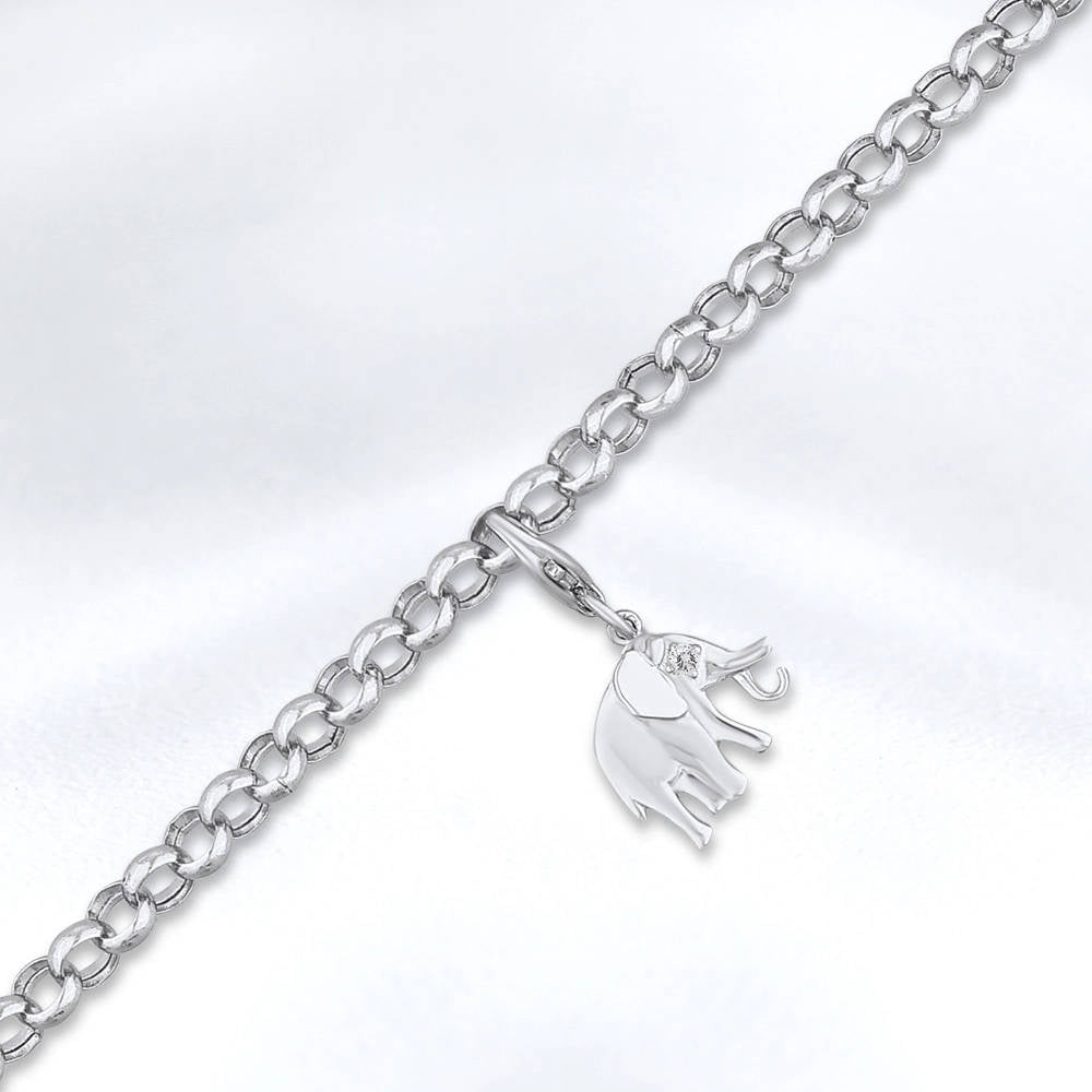0.02 ct. Charm Elefant Armband