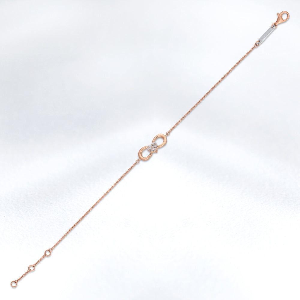 0.08 ct. Unendlichkeit Diamantarmband