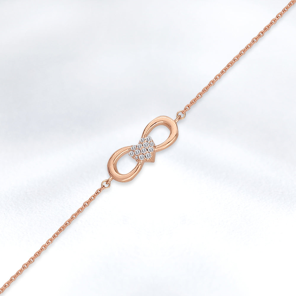 0.08 ct. Unendlichkeit Diamantarmband