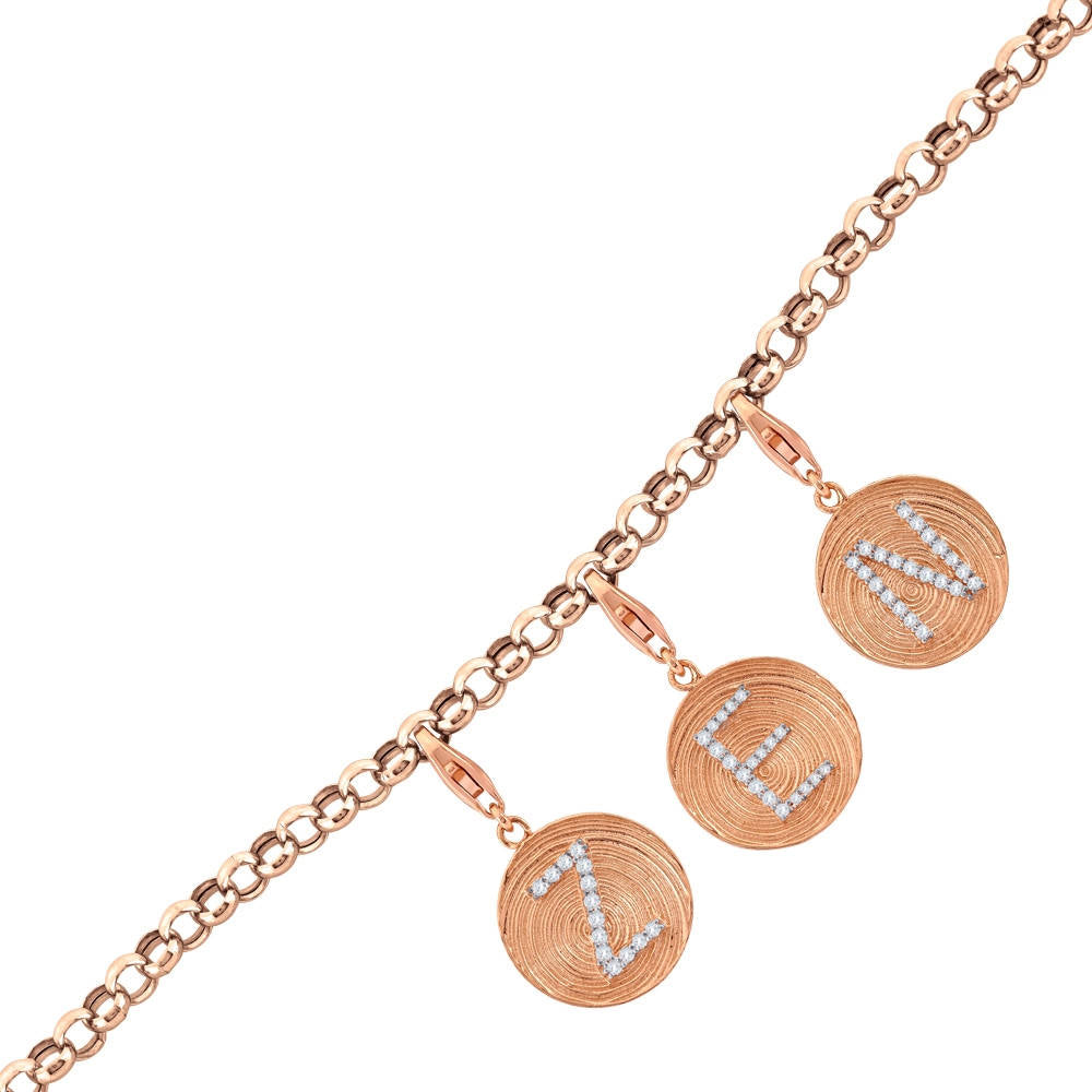 0.07 ct. Charme E Buchstabenanhänger