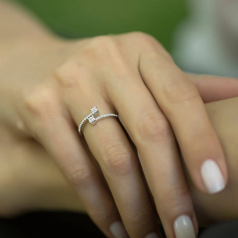 0.27 ct. Double Diamond Ring