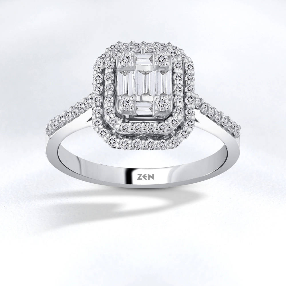 0.54 ct. Baguette Diamond Ring
