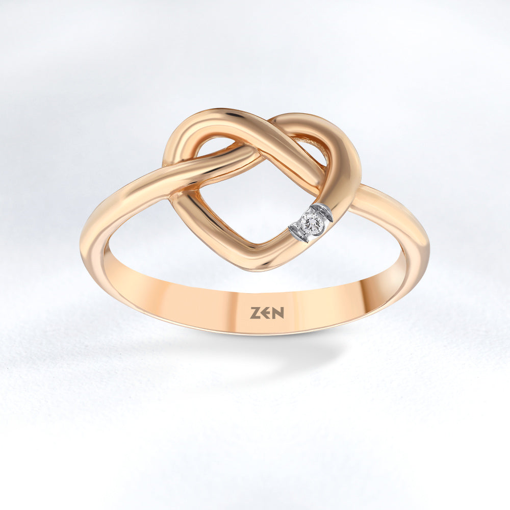 0.01 ct. Herz Diamantring