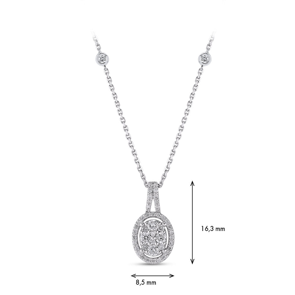 0.40 ct. Design Anhänger mit Halskette