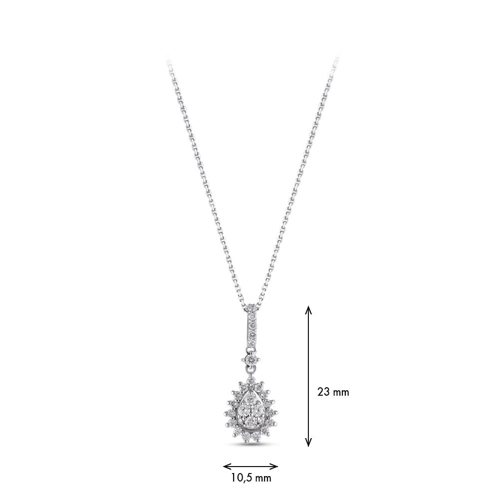 0.39 ct. Design Anhänger mit Halskette