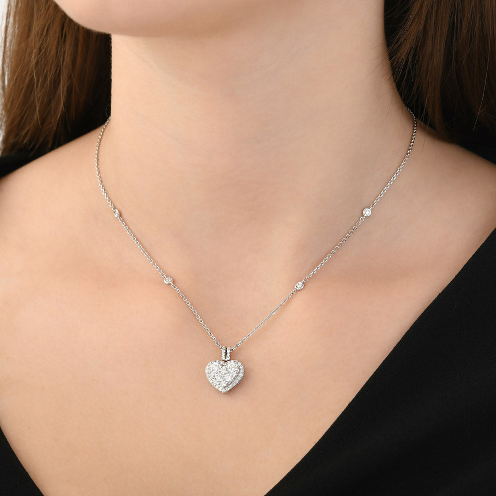 1.35 ct. Heart Diamond Necklace