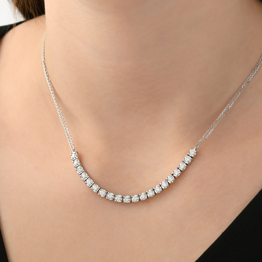 1.54 ct. Tennis Diamant Halskette