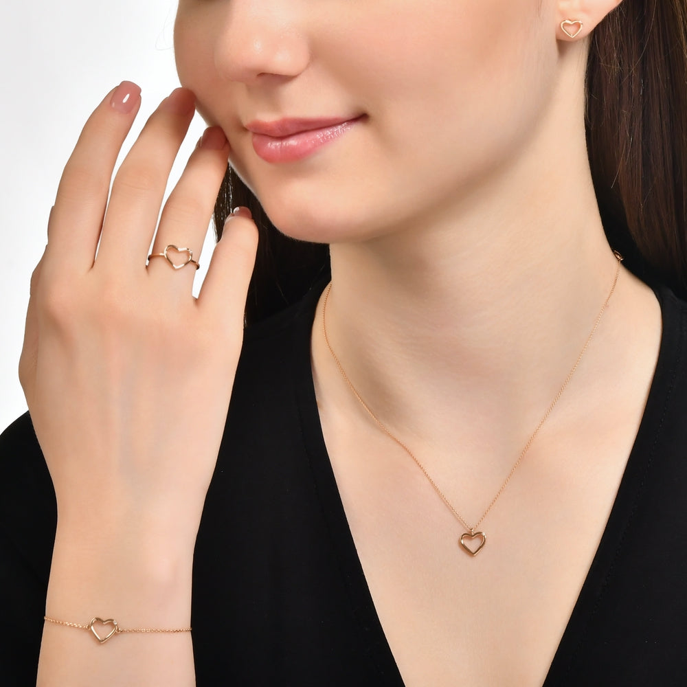 0.01 ct. Herz Diamant Halskette