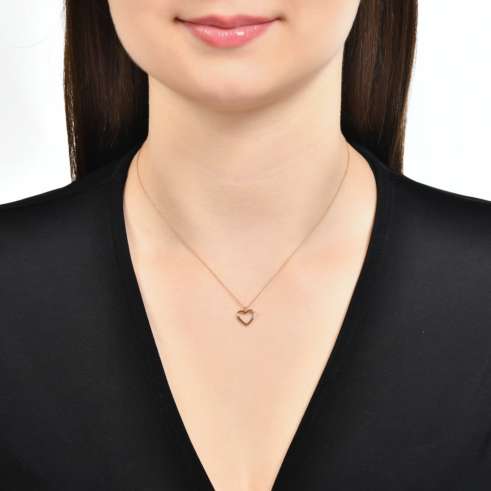 0.01 ct. Heart Diamond Necklace